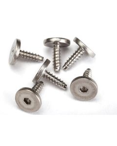 Traxxas 3233 Screws, 2.6x8mm flat-head machine, self-tapping (hex drive) (6)