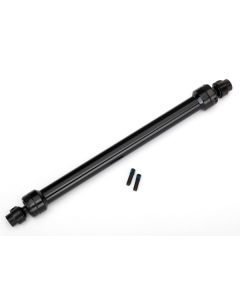 Traxxas 8555  Driveshaft, center rear, 6061-T6 aluminum (black-anodized) (fully assembled)/ 3mm screw pin (2) 