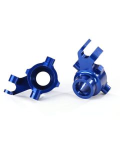 Traxxas 8937X Steering blocks, 6061-T6 alu (blue-anodized), left & right