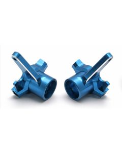 Team Assiociated RC8 FT Machined Steering Blocks (option knuckles), blue aluminum