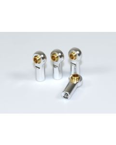 Absima 2330030 Alu Ball End Included Ball Stud (4) silver 1:10, Threaded 3mm