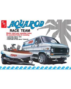AMT 1338 Aquarod Race Team 1975 Chevy Van, Race Boat & Trailer 1/25