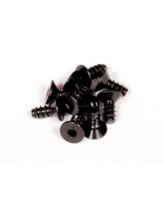 Axial AXA0412 M2.6x6mm Hex Socket Tapping Flat Head (Black) (10pcs)