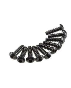 Axial AXIC0121 Hex Tap Button Head Screw M3x10mm Black (10), AXA435