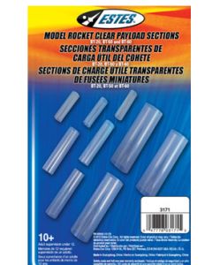 Estes 3171 Clear Payload Asst (9 pc) Model Rocket Accessory (BT-20, BT-50, BT-60)