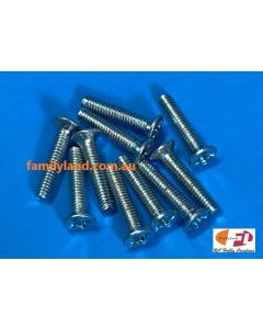 Family Land 2.5x12f  Metal Thread Countersunk Phillip Head (10pc)