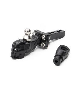 Hobby Tech SU1801115 Black Skull Trailer drop hitch reveiver towbal in aluminum