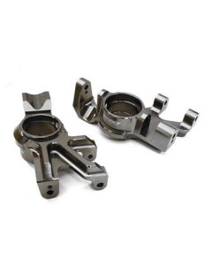 Integy 26838GREY Steering Knuckles for Traxxas X-Maxx 4X4 Req. 20x27x4mm Bearings