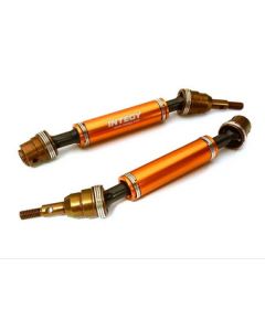 Integy 28407ORANGE Telescopic Front Universal Drive Shaft (2) for 1/10 Slash 4X4 & Stampede 4X4