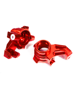 Integy 29372RED Billet Machined Steering Knuckles for Traxxas 1/10 Maxx Truck