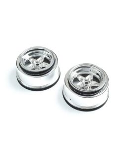 Losi LOS43046 Chrome Rear Wheel, 2pcs, 22S Drag 1/10