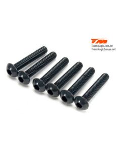 Team Magic 123520BU 3.5x20mm Steel BH Screw (6)