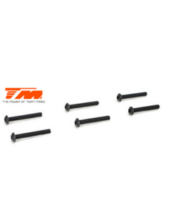 Team Magic 123525BU 3.5x25mm Steel BH Screw (6)