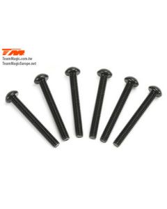 Team Magic 123528BU 3.5x28mm Steel BH Screw (6)