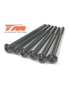 Team Magic 123550BU 3.5x50mm Steel BH Screw (6)