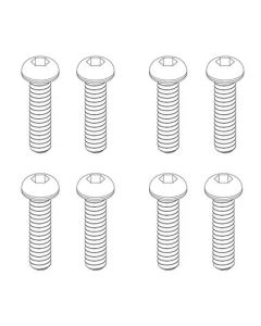 Panda Hobby C636077 Button Head Screws 2x10mm, 8pcs, Tetra X1