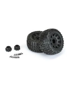 Proline 1017510 Trencher LP 3.8in Tyres Mounted on Raid 8x32 Wheels, 17mm Hex, F/R 1/8