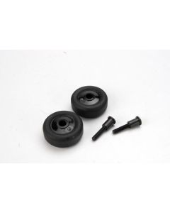 Traxxas 4976 Wheels (4)/ Axles (2), for Maxx,Jato wheelie bar