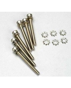 Traxxas 3963 Screws, 3x28mm cap-head machine (hex drive) (6)/ 3x6mm ELW (6)