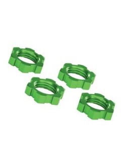 Traxxas 7758G Wheel nuts, splined, 17mm, serrated (green-anodized) (4)
