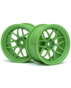 HPI 116531  TECH 7 WHEEL GREEN 52x26 6mm OFFSET (2pcs) 1/10