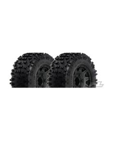 PROLINE 1173-10 BADLANDS 2.8" TIRES MOUNTED RAID BLACK REMOVEABLE 12mm HEX WHEELS 1/10 2PCS 