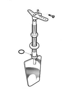 Radio Active MA3062 Small Rudder 40-26mm Long / Blade Brass