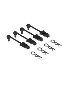 Arrma AR390165 Body Clip Retainer 1/10 Scale Black (4)