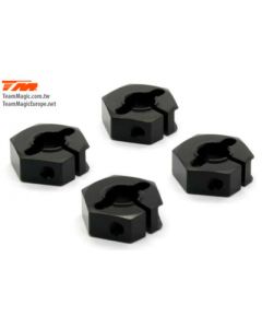 Team Magic 507140BK Alloy Wheel Hex Black 4pcs