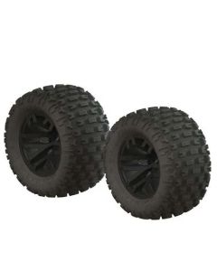 Arrma AR550044 dBoots Fortress MT Tyre Set, Glued, Black, 2pcs 1/10