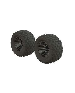 Arrma 550086 Dboots 'Fortress MT' Tyre Set Glued Gun Metal 1/10, 2pcs