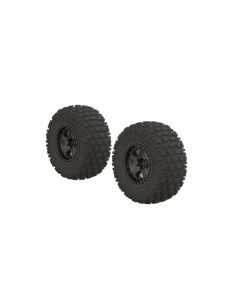 Arrma 550087 dBoots 'Fortress SC' Tyre Set Glued Gun Metal 14mm , 1/10 (Short Course) 2pcs