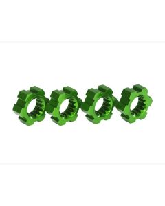 Traxxas 7756G Wheel hubs, hex, aluminum (green-anodized) X-maxx (4)