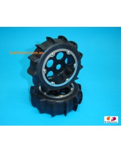 Great Vigor  SAND TIRE + CIRCLE BLACK WHEEL (2pcs) 1/8
