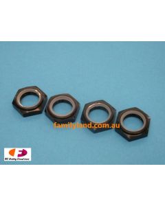 Great Vigor SEM106BA WHEEL NUTS W/NYLON LOCK - BLACK (4pcs) 1/8