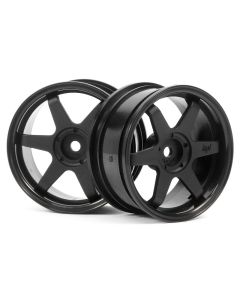 HPI 3841 TE37 Wheel 26mm Black (3mm Offset) (2) 1/10