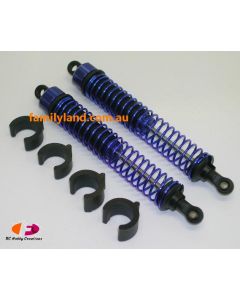 HBX 3338-T002 Rear Alu. Capped Shocks & Clasps (Pair)