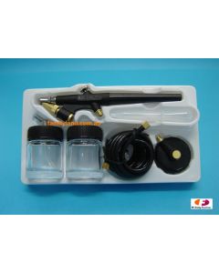 NHDU 38 SUCTION FEED AIRBRUSH GUN, SINGLE ACTION w/2x20cc Bottle