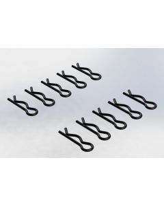 Arrma AR320278 BODY CLIP LARGE (BLACK) (10pcs)