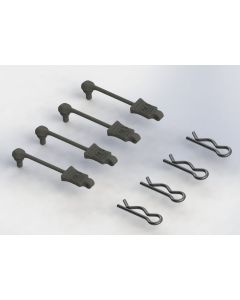 Arrma 390178 BODY CLIP RETAINERS 1/8 SCALE (BLACK, 4pcs)
