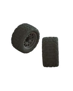 Arrma 550091 1/10 DBoots Katar MT Pre-Mounted Tire, 2pcs