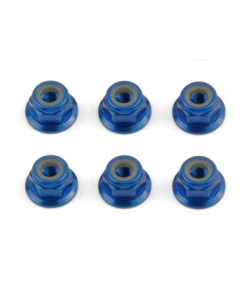 Team Associated 31551 FT Locknuts, M4 blue alu, flanged