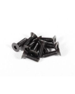 Axial AX31120 M3x10mm Hex Socket Flat Head (Black) (10pcs) 