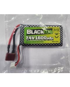 Blackzon 540247 LiPo Battery 7.4V, 1600mAh w/T-Plug