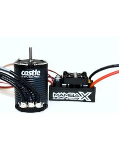 Castle Creations 010015510  MAMBA X,  25.2V Water Proof Sensored ESC and 1406-2850KV Sensored BL Motor Crawler Combo 1/10