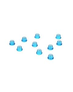 Dynamite DYN8552 3mm Alum Flanged Lock Nut, Blue (10)
