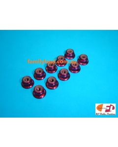 Eagle 254608 Flanged Wheel Nut Nylon 4mm (10pcs red 1:10)
