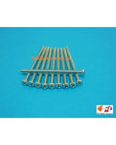 Family Land M3x50mm PAN (BUTTON) PHILIP STEEL ZINC SCREWS (10pcs)