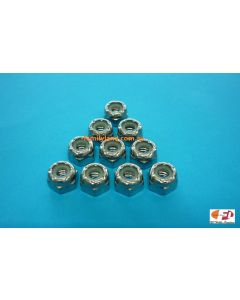  Family Land STAINLESS STEEL LOCK NUTS 4.76mm (3/16") UNC, HEX NYLON INSERT (MARINE) (10pcs)