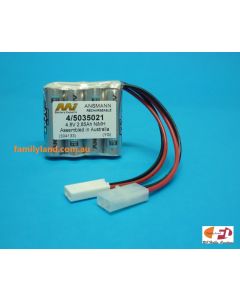 Family Land 5035021/4F NiMh Battery 2850mAh/ 4.8V Flat Pack with Tamiya, Micro Tamiya Connectors